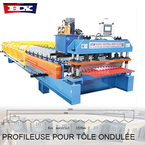 Machine de fabrication de tôle ondulée